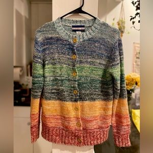 90s vintage rainbow knit cardigan 🌈